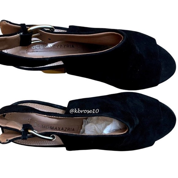 BCBG MAXAZRIA Peep-Toe Mules in Black Size 37 - Picture 7 of 11